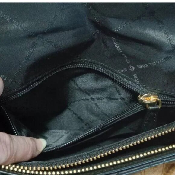 šLAST CHANCEā¼ļøMichael Kors Black Floral Embroidered Leather Shoulder Bag - Picture 8 of 16